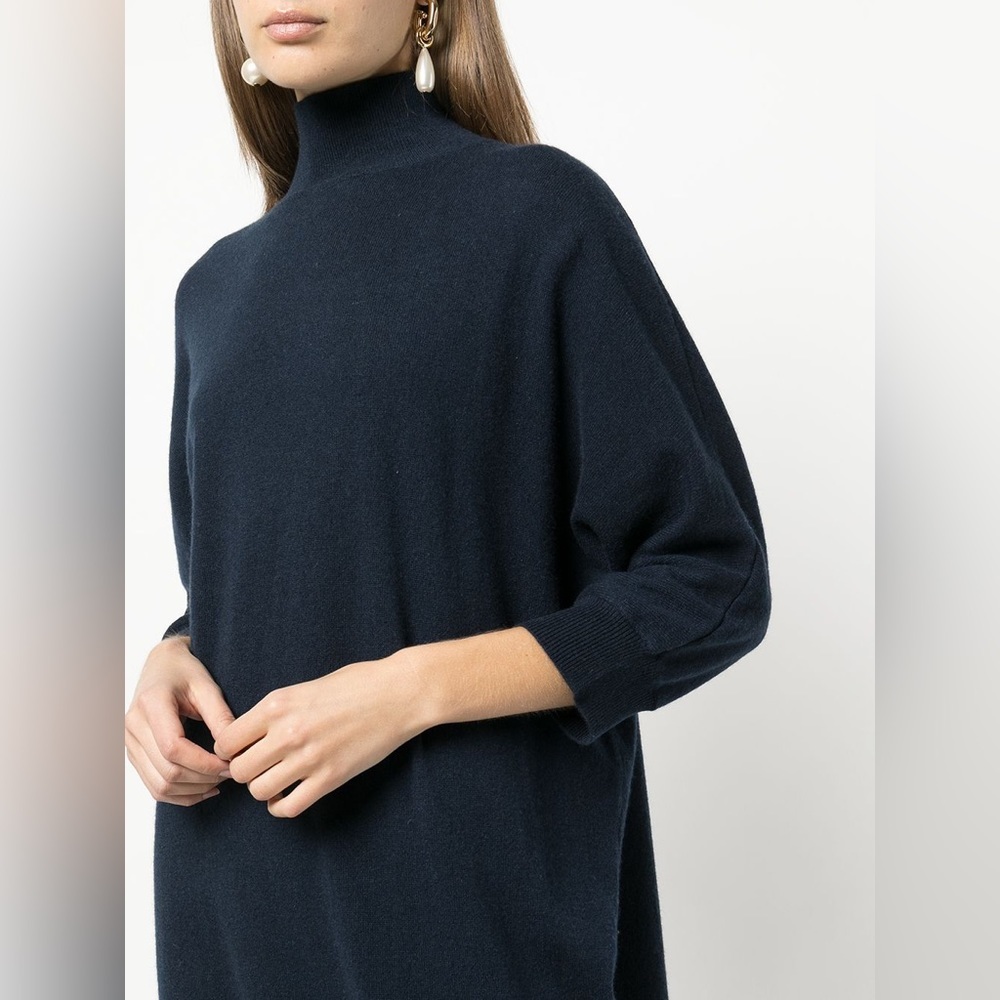 SABLYN cashmere quarter sleeve midi sweater dress - Picture 4 of 7